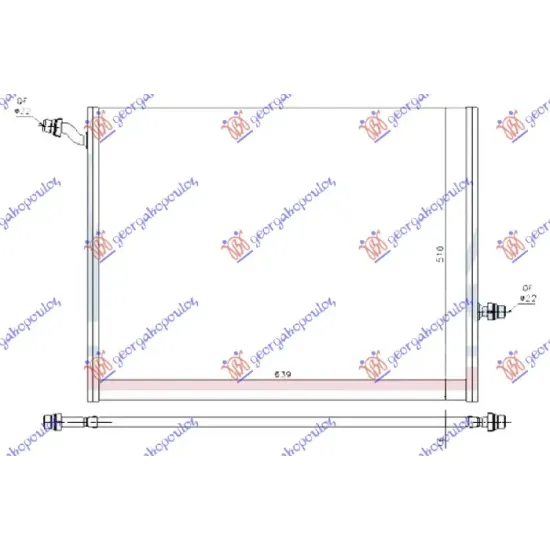 ADDITIONAL RADIATOR PETROL-DIESEL (640x510x16)