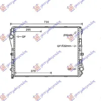 RADIATOR PETROL-DIESEL AUTOMATIC (640x500x260)