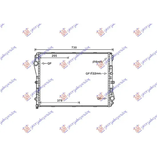 RADIATOR PETROL-DIESEL AUTOMATIC (640x500x260)