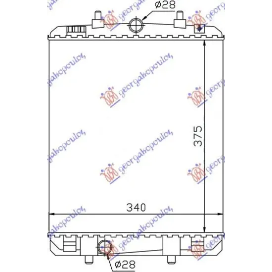 RADIATOR 1.4 HDi (374x326x16)