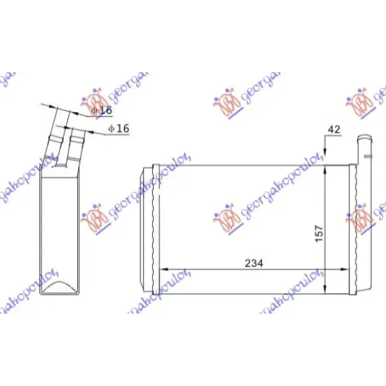 HEATER RADIATOR (235x157)