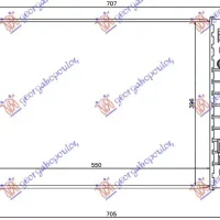 RADIATOR 1.2i-1.4i PETROL (550x396x17)