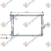 RADIATOR ALL MODEL PETROL (MANUAL- AUTOMATIC) (600x460x32) 1 TUBE