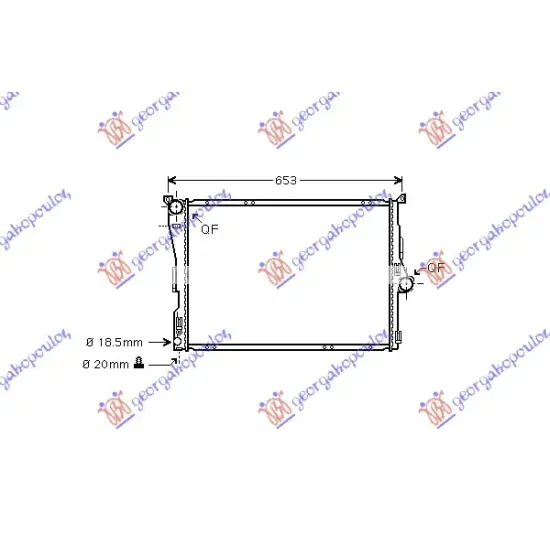 RADIATOR ALL MODEL PETROL (MANUAL- AUTOMATIC) (600x460x32) 1 TUBE