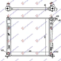 RADIATOR 2.0 CRDi DIESEL AUTOMATIC (485x465) (CZECH)