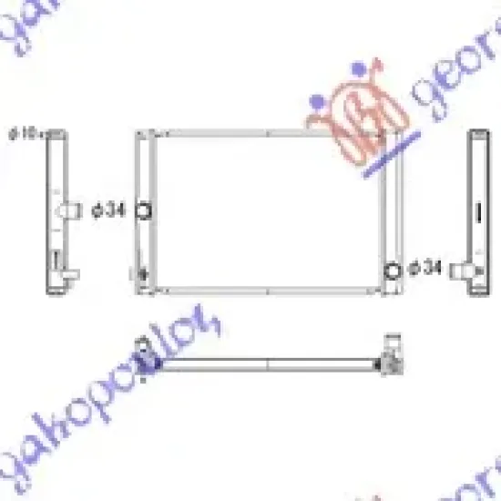 RADIATOR 1.4 DIESEL D4d (550x370) RADIATOR 1.4 DIESEL D4d (550x370)