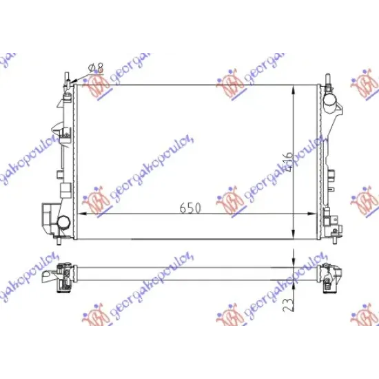RADIATOR 1.6 PETROL (650x405) RADIATOR 1.6 PETROL (650x405)