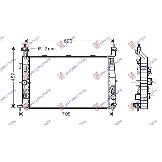 RADIATOR 1.7 CDTi DIESEL MANUAL (610x360x26)
