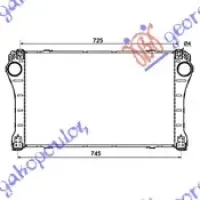 RADIATOR INTERCOOLER 2.0-2.2 D4D 09- (690x367x26)