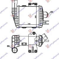 RADIATOR INTERCOOLER 2.0 CRDI (190x205x90)