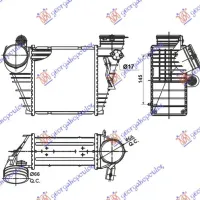 RADIATOR INTERCOOLER 1.9TDI (183x189x85) ASZ