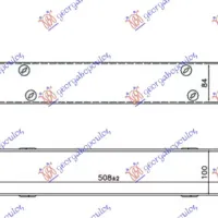 RADIATOR INTERCOOLER2.0 (316D-318D-320D) DIESEL (510x100x84)(Φ62-62)