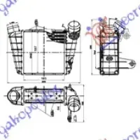 RADIATOR INTERCOOLER 1.4-1.9 Tdi DIESEL (185x190x65)