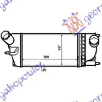 RADIATOR INTERCOOLER 1.6-2.0HDi (300x147x76)