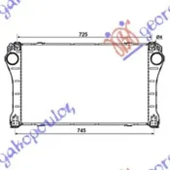 RADIATOR INTERCOOLER 2.0-2.2 D4D (690x367x26) RADIATOR INTERCOOLER 2.0-2.2 D4D (690x367x26)