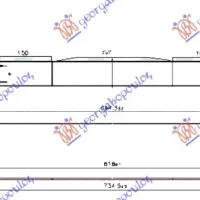 RADIATOR INTERCOOLER 1.5 (T2-T3-T4-T5 HYBRID) 2.0 (T4) PETROL - 2.0 (D3) DIESEL ((620x150x64)