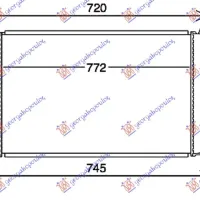 RADIATOR INTERCOOLER 1.8-2.0 TFSi PETROL (620x398x30)