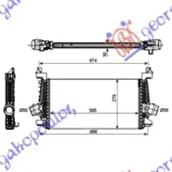 RADIATOR INTERCOOLER 1.4-1.6TPET-1.3-1.7CDTI (56x28) RADIATOR INTERCOOLER 1.4-1.6TPET-1.3-1.7CDTI (56x28)