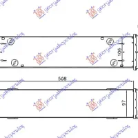 RADIATOR INTERCOOLER 2.0 (320D) DIESEL (510x95x105) (Φ70-62)