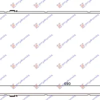 RADIATOR INTERCOOLER 2.0-2.2 D4D -2009 DIESEL (690x372x26)