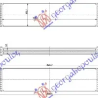 RADIATOR INTERCOOLER 2.3 CDTi (730x173x50)