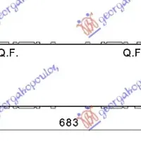 RADIATOR INTERCOOLER 335d-435dXDrive(495x150x100