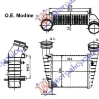 RADIATOR INTERCOOLER 1.9-2.0 TDi (23x207x62)