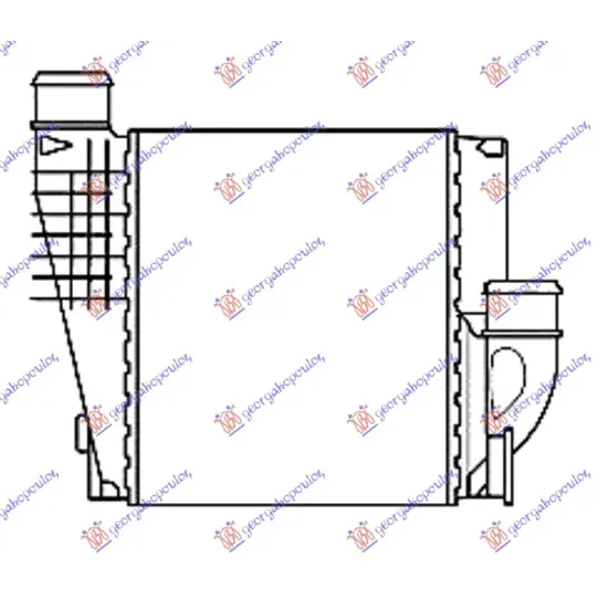 RADIATOR INTERCOOLER PETROL-DIESEL (215x248x50)