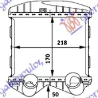 RADIATOR INTERCOOLER PETROL (170x218x50)