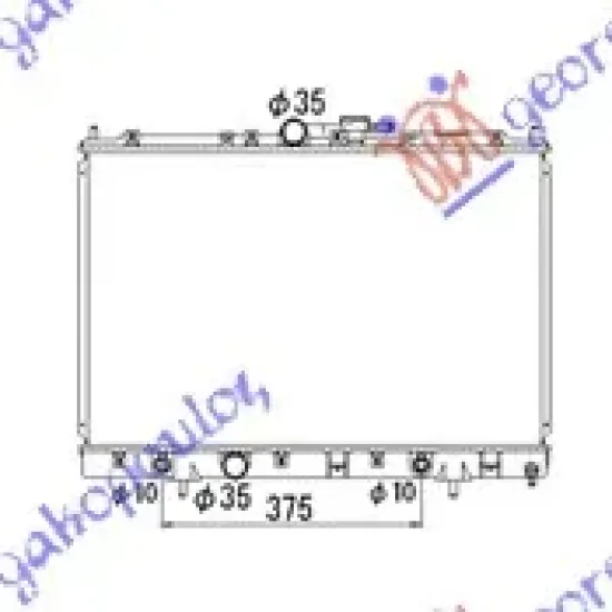 RADIATOR 1.8-2.0 PETROL AUTOMATIC (425x658) (KOYO) RADIATOR 1.8-2.0 PETROL AUTOMATIC (425x658) (KOYO)
