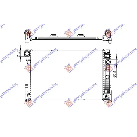 RADIATOR 1.8-2.5-3.0 PETROL AUTOMATIC (640x430) (MAHLE BEHR)