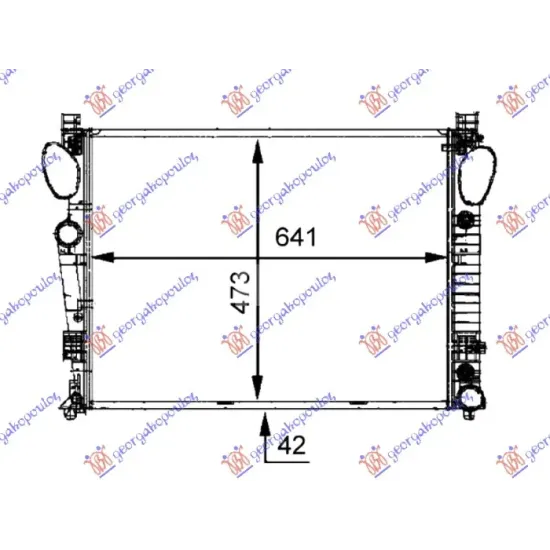 RADIATOR 5.0-5.5-5.8-6.0 PETROL - 3.2-4.0-4.3 DIESEL MANUAL/AUTOMATIC (641x469) (MAHLE PREMIUM LINE) RADIATOR 5.0-5.5-5.8-6.0 PETROL - 3.2-4.0-4.3 DIESEL MANUAL/AUTOMATIC (641x469) (MAHLE PREMIUM LINE)