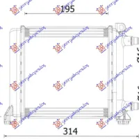 ADDITIONAL RADIATOR 1.5-2.0 PETROL (202x195) (MAHLE PREMIUM LINE)