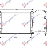 RADIATOR 1.4-1.6 PETROL +/-AC (590x450x18) (MAHLE BEHR)