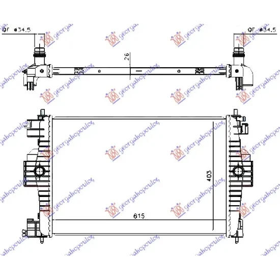 RADIATOR 1.6 PETROL (613x405) 2010- (MAHLE BEHR)