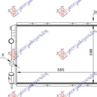 RADIATOR 1.8-2.0-1.9 DIESEL TDI MANUAL/AUTOMATIC+/- A/C (580x400) (VALEO)