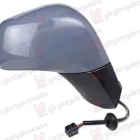 DOOR MIRROR ELECTRIC HEATED PRIMED ELECTRIC FOLDABLE (BLACK BASE) (A QUALITY) (CONVEX GLASS)