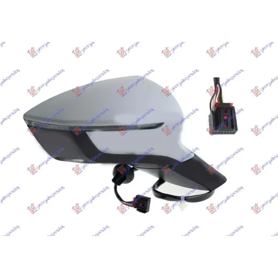DOOR MIRROR ELECTRIC HEATED FOLDABLE PRIMED (WITH SIDE LAMP & WITH FRONT LAMP) 9 PIN (CONVEX GLASS) DOOR MIRROR ELECTRIC HEATED FOLDABLE PRIMED (WITH SIDE LAMP & WITH FRONT LAMP) 9 PIN (CONVEX GLASS)