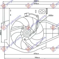 COOLING FAN PETROL (- A/C)