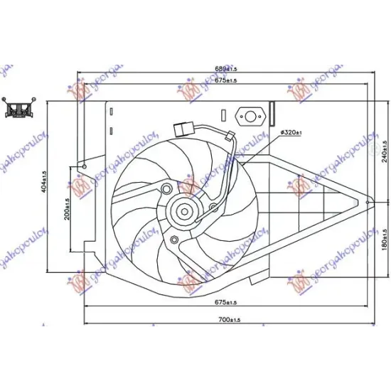 COOLING FAN PETROL (- A/C)