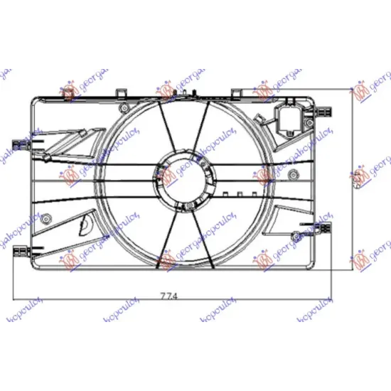 COOLING FAN 1.4-1.6 TURBO PETROL-1.6-1.7-2.0 CDTI