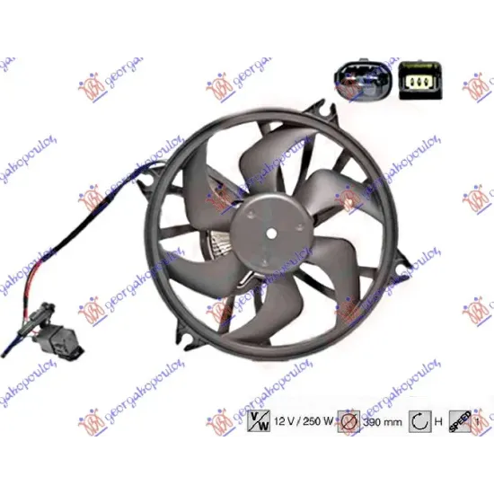 COOLING FAN PETROL-DIESEL (390mm) (2+3PIN)