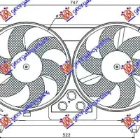 COOLING FAN DOUBLE (+A/C) PETROL