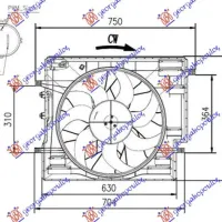 COOLING FAN 2.0 T5-T6-T8 HYBRID PETROL