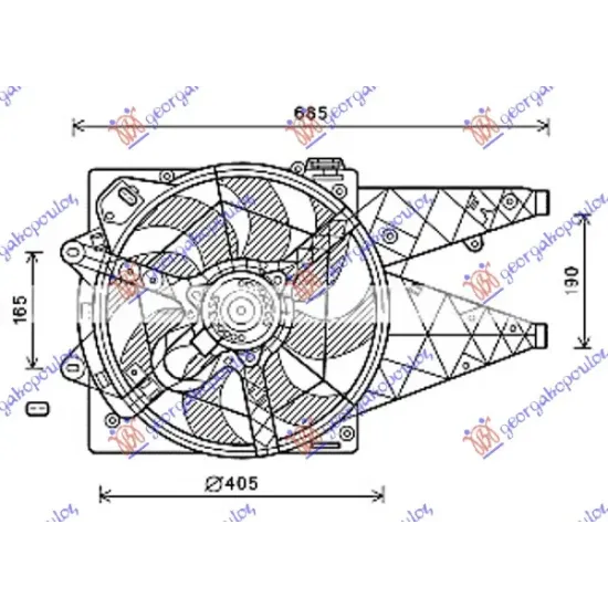 COOLING FAN 1.6-2.0 JTD (+A/C)