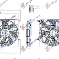 COOLING FAN (SINGLE) PETROL (460mm) (3PIN)