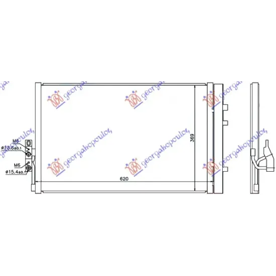 CONDENSER ALL MODELS PETROL - DIESEL (565X380X16)