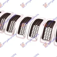 GRILLE COMPLETE BLACK WITH CHROME MOULDING (SET 7 PCS)