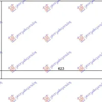 CONDENSER PETROL-DIESEL (585x380x16) (14.6mm SMALL BRACKETS)