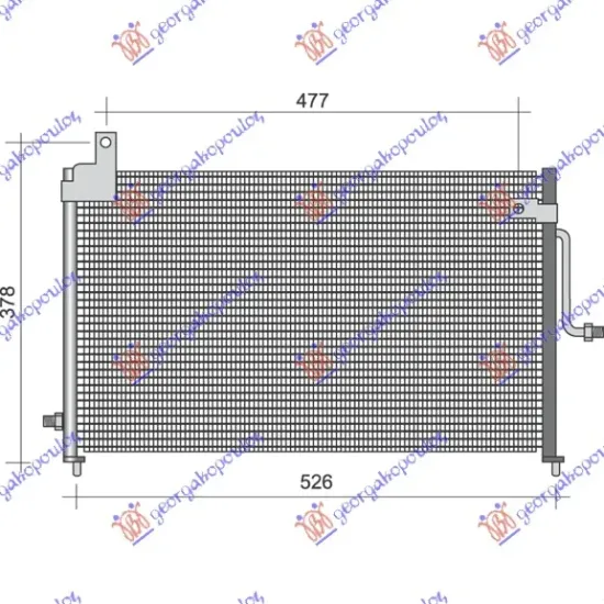CONDENSER 0.8 6V - 1.0 8V (500x302x20) CONDENSER 0.8 6V - 1.0 8V (500x302x20)